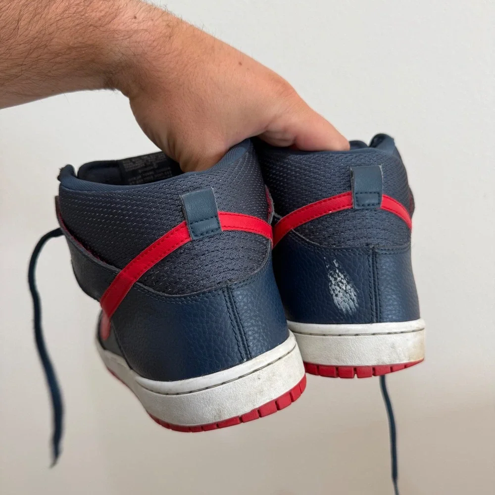 Nike SB Dunk High Pro Midnight Navy University Red 305050-463 Mens 11.5 2013